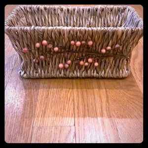 Wooden wicker basket